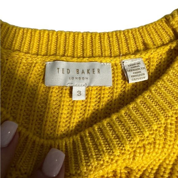 Ted Baker yellow sweater in size 3 (equivalent to size 8). EUC. Beautiful - Picture 14 of 15